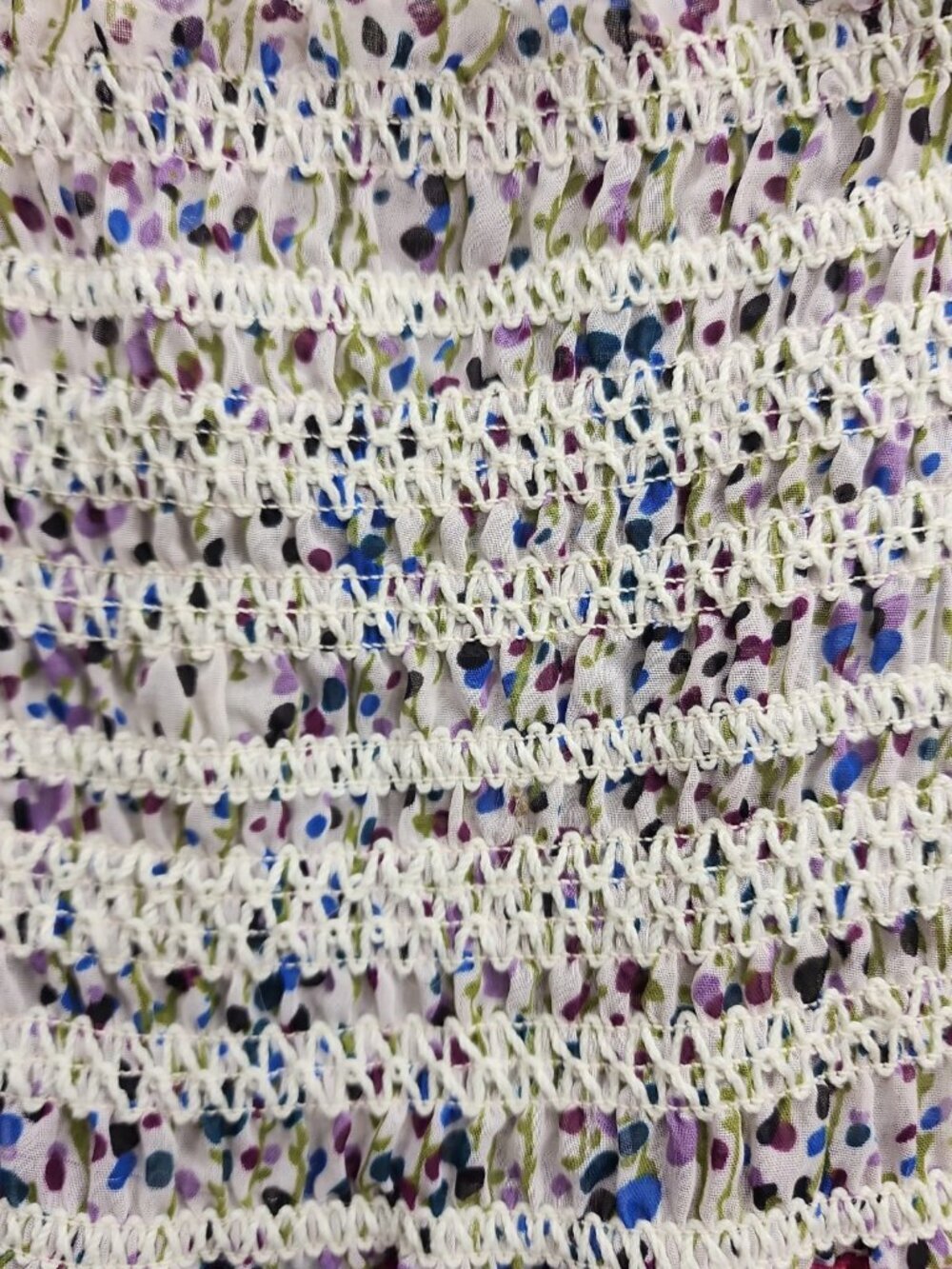 Boho Smocked Summer Dress Festival Sundress Resort Vacation Dress Size L - Picture 11 of 13